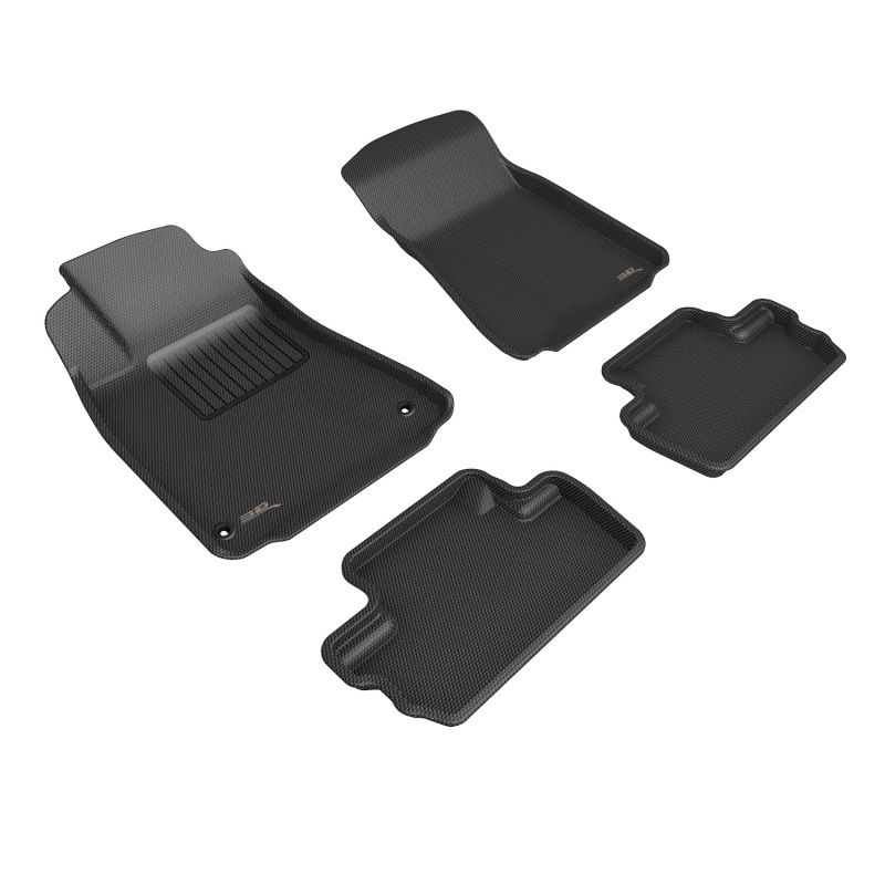 Lexus IS Floor Mat Set - Front + Rear - 3D MAXpider - KAGU - Black - `09-`15 Lexus IS Floor Mat Set - Front + Rear - 3D MAXpider - KAGU - Black - `09-`15